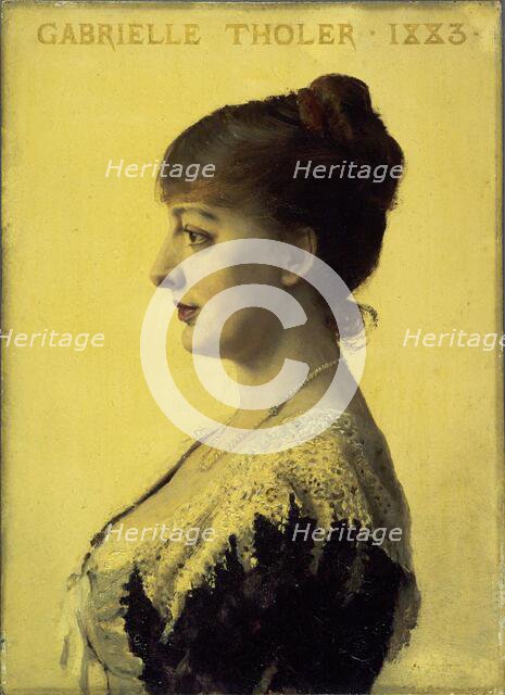 Portrait of the actress Gabrielle Tholer (1850-1894), member of the Comédie-Française, c1883. Creator: Gabriel Ferrier.