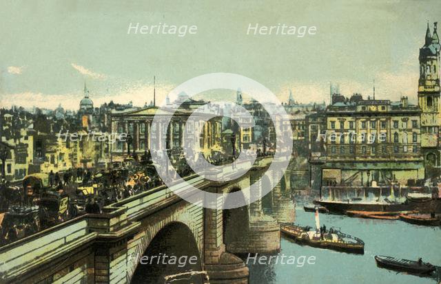 'London Bridge, London', c1910. Creator: Unknown.