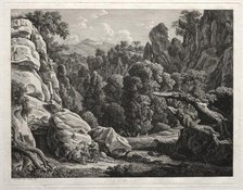 Heroic Landscape: Landscape with the Temptation of Christ, 1799. Creator: Johann Christian Reinhart (German, 1761-1847).