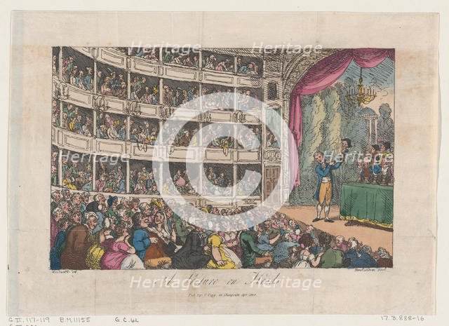 Frontispiece, from "A Lecture on Heads" by George Alexander Stevens, April 1808., April 1808. Creator: Thomas Rowlandson.