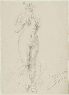 Standing Female Nude, 1904. Creator: Anders Leonard Zorn.