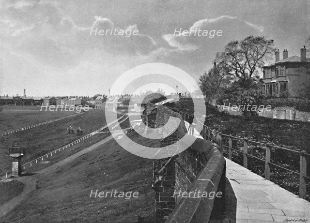 'The Wall and Roodee, Chester', c1896. Artist: Catherall & Pritchard.