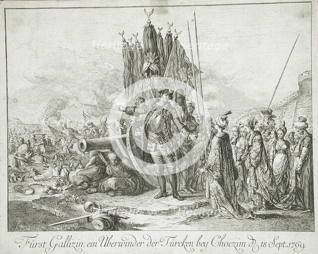 Battle Near Choczim on Sept, 18 1769. Creator: Unknown.