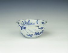 Blue and white Kraak porcelain bowl, China, 1550-1575. Artist: Unknown