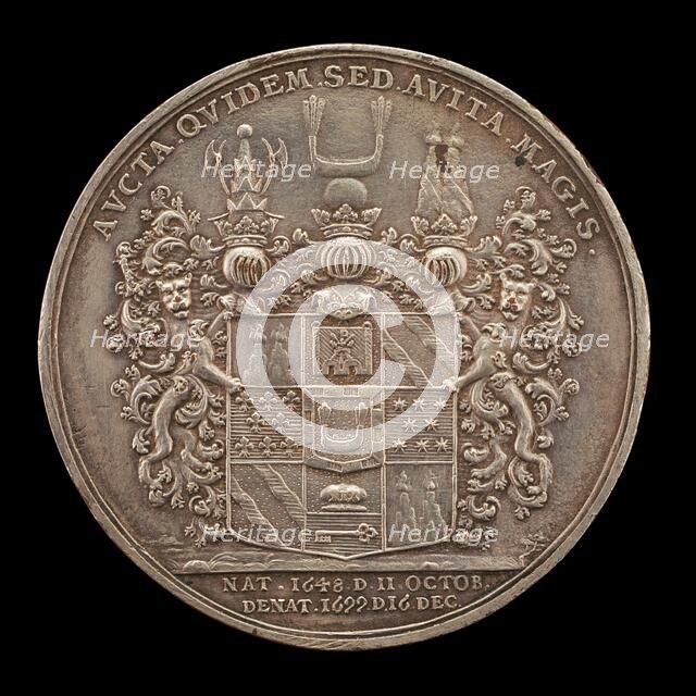 Shield of Arms [reverse], 1699. Creator: Carl Gustave Hartman.