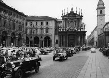Fiats at a rally, Turin, Italy, c1960. Artist: Unknown