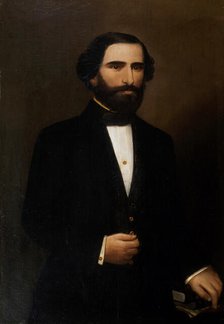 Portrait of the Composer Giuseppe Verdi (1813-1901), First half of the 19th century. Creator: Torriani, F.  .