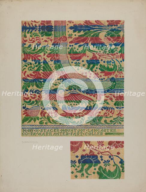 Coverlet, c. 1940. Creator: Florence Milto.