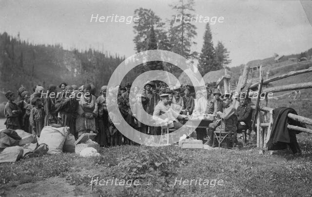 Topographers, Members of the Land-Management Expedition, 1913. Creator: GI Ivanov.