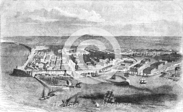 'General View of the Town and Harbours of Odessa, on the Black Sea', 1854. Creator: Unknown.