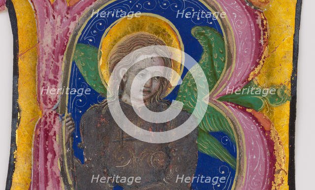 Manuscript Leaf Cutting from a Choir Book with an Illuminated Initial B..., 2nd half of the 15th cen Creator: Unknown.