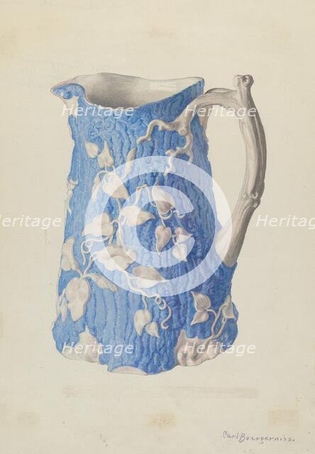 Water Pitcher, c. 1940. Creator: Carl Buergerniss.
