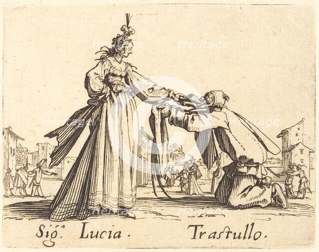 Signa. Lucia and Trastullo, c. 1622. Creator: Jacques Callot.