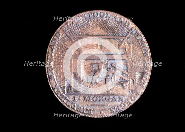 18th century token: Carmarthen ironworks, 1792. Creator: John Gregory Hancock.