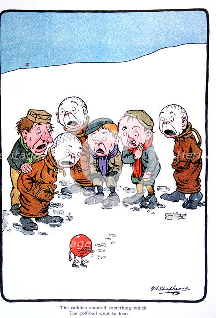 Golfing postcard, c1920s. Artist: George Shepheard