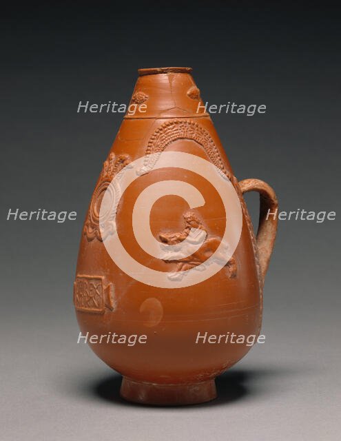 Red-Slip Pyriform Jug, A.D. 200-275. Creator: Unknown.