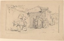 Son and Donkey, c. 1859. Creator: Elihu Vedder.