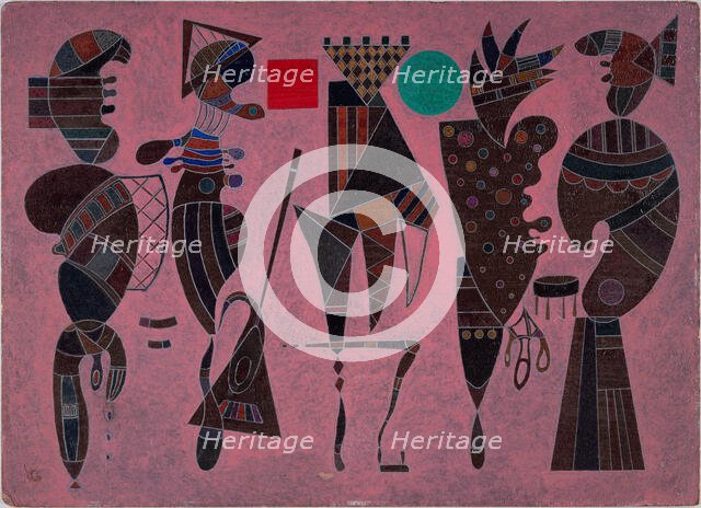 Circle and Square, 1943. Creator: Kandinsky, Wassily Vasilyevich (1866-1944).