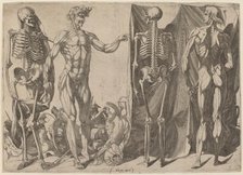 Squelettes et Écorchés, c. 1540-1545. Creator: Domenico del Barbiere.