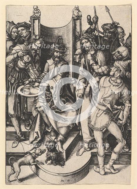 Pilate Washing His Hands, ca. 1435-1491. Creator: Martin Schongauer.