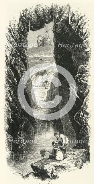'Caves at Tenby', c1870.