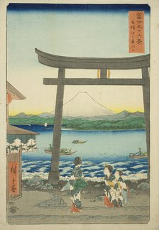 Entrance To Enoshima in Sagami Province (Sagami Enoshima iriguchi), from the series "Thirty...,1858. Creator: Ando Hiroshige.