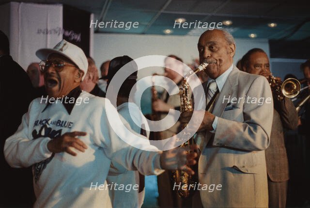 Benny Carter and the Nicholas Brothers, Jazz Inn Party All Star Big Band, Nordwijk, Netherlands,1989 Creator: Brian Foskett.