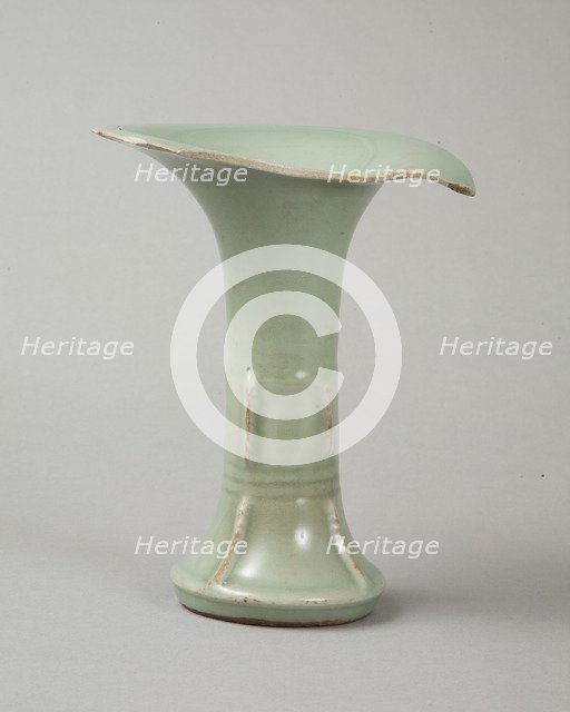 Longquan celadon gu vase, 12th century. Artist: Unknown.