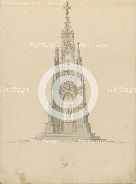 Gothic monument, c.1850. Creator: Petrus Josephus Hubertus Cuypers.