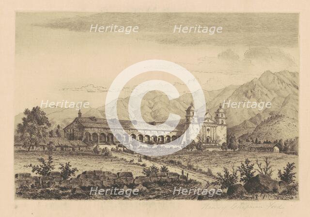 Mission Santa Barbara, 1883. Creator: Henry Chapman Ford.