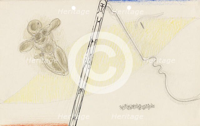 Mural design for Dieter Keller's house, 1940. Creator: Schlemmer, Oskar (1888-1943).