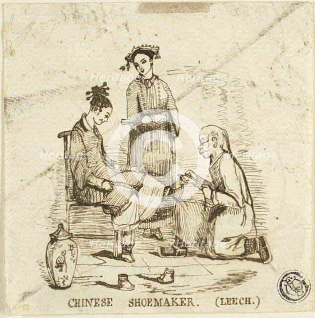 Chinese Shoemaker, n.d. Creator: John Leech.