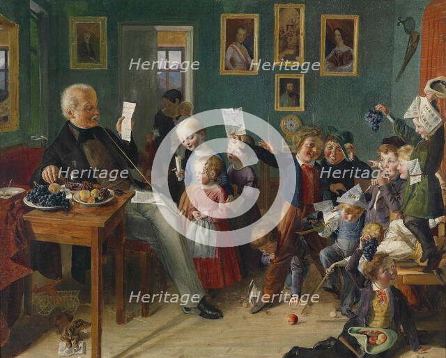 Good girls, bad boys. School class in Tyrol, First half of the 19th cent.. Creator: Ritter, Eduard, (Circle) (1808-1853).