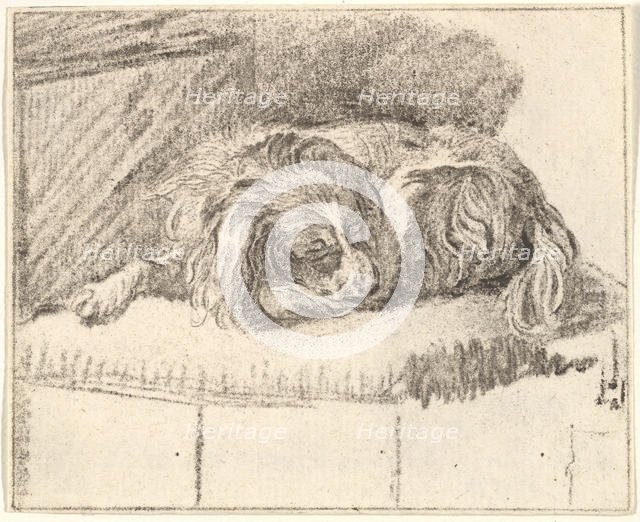 Sleeping Dog, 1777. Creator: Cornelis Ploos van Amstel.