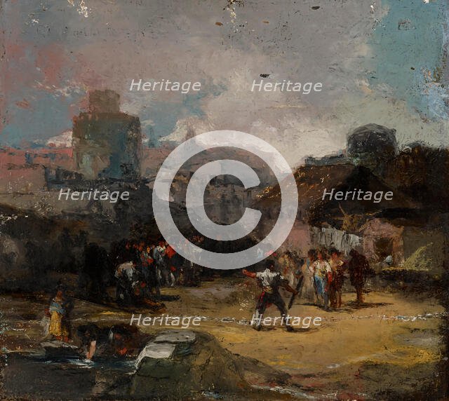 El Juego de Barras (The Game of Bars), about 1860. Creator: Eugenio Lucas Velázquez.