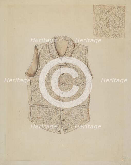 Vest, c. 1936. Creator: Lillian Causey.