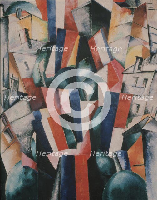 A town, 1913. Artist: Exter, Alexandra Alexandrovna (1882-1949)