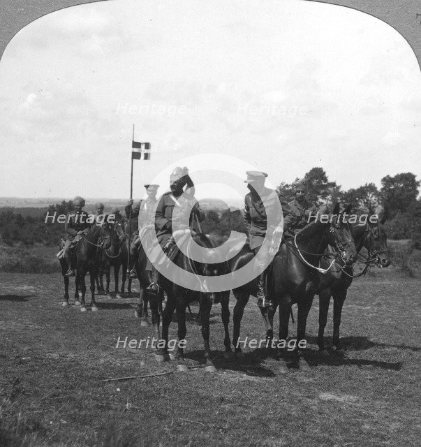 General Rimington, Sir Pertab Singh and the Rajah of Rutlam, France, 1900s.Artist: Crown
