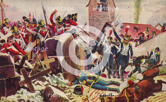 'The Ox. And Bucks. Light Infantry. The Battle in the Churchyard at Vimiero', 1808, (1939). Artist: Unknown.
