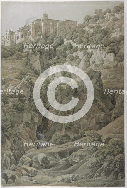 The Benedictine Convent of Santa Scholastica near Subiaco in the Sabine Mountains, 1797. Creator: Reinhart, Johann Christian (1761-1847).