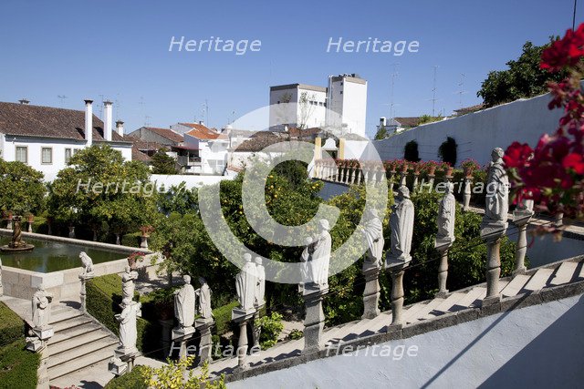 Statues in the Garden of the Episcopal Palace, Castelo Branco, Portugal, 2009.  Artist: Samuel Magal