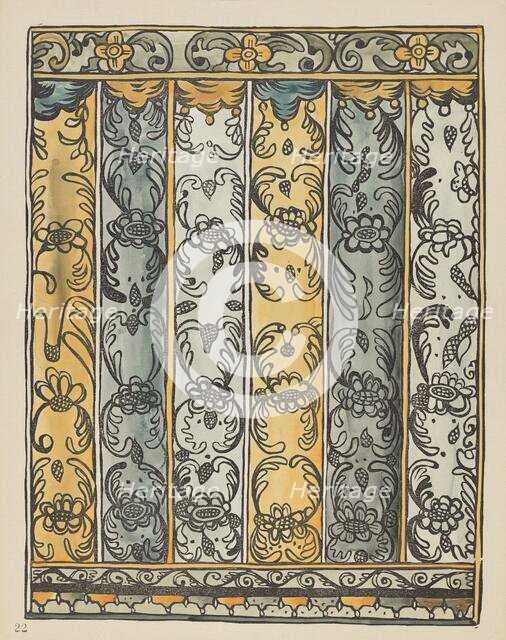 Plate 22: Wall Decoration: From Portfolio "Spanish Colonial Designs of New Mexico", 1935/1942. Creator: Unknown.