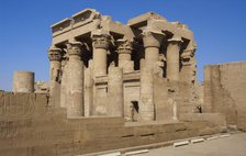 Papyrus column, Temple of Kom Ombo, Egypt, Ptolemaic Dynasty, 2nd century BC (2003). Creator: Unknown.