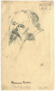 Portrait of Hermann Bahr (1863-1934), ca 1904. Creator: Moser, Koloman (1868-1918).