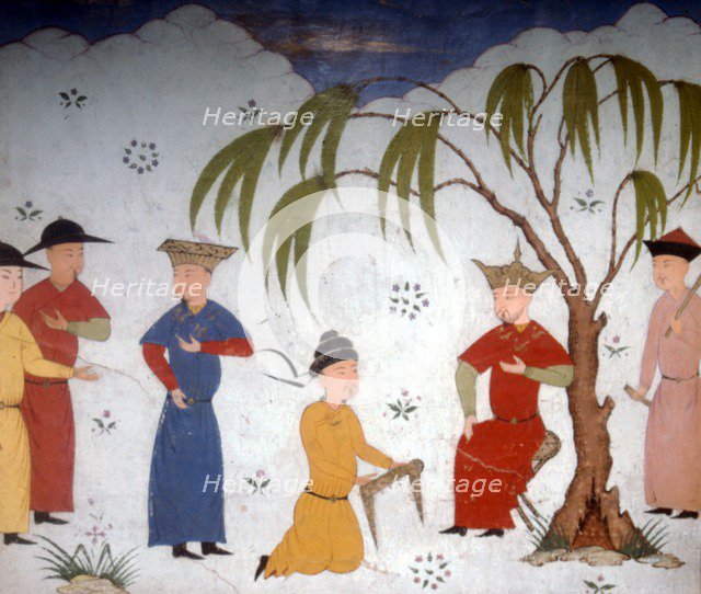Li-ta-chih and Maksun, present history books to Uljaytu, c14th-15th century. Artist: Unknown.