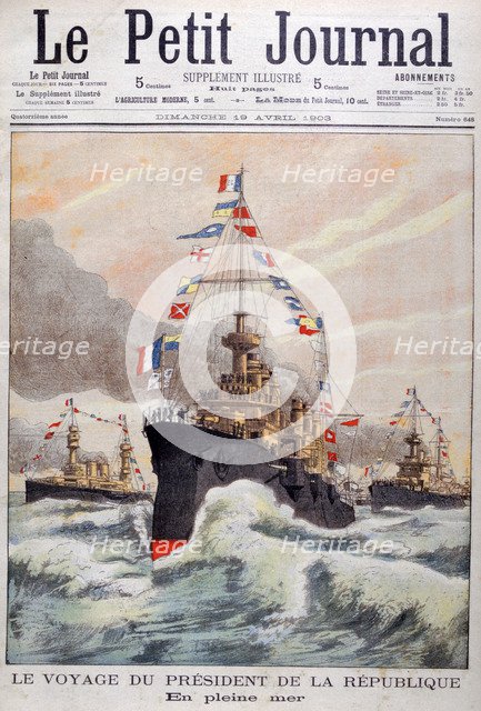 The President of the Republic of France on his way to Algeria, 1902. Artist: Unknown