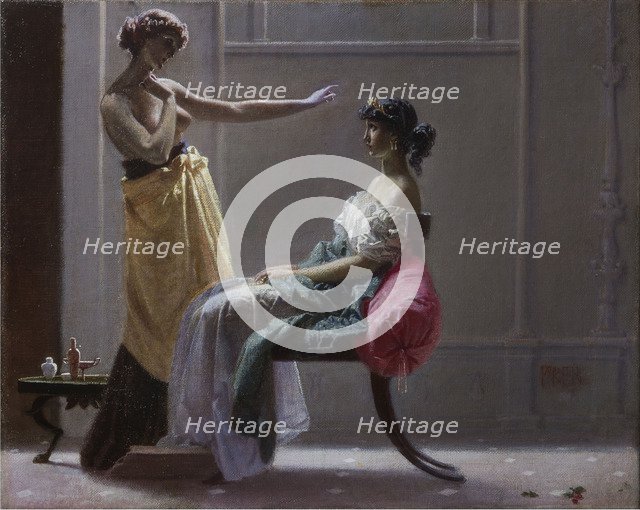 Venus fastens the girdle for Juno, .