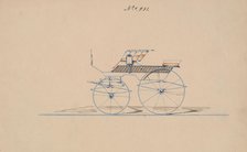 Design for 4 seat Phaeton, no top, no. 931, 1850-70. Creator: Brewster & Co.