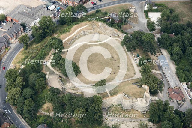 Pontefract Castle, a Norman motte and bailey castle, West Yorkshire, 2018. Creator: Historic England.