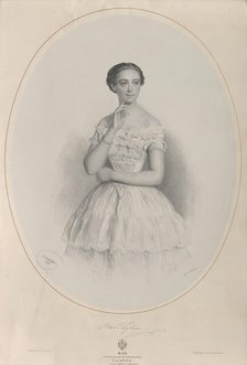 Portrait of the ballerina Marie Taglioni (1804-1884), 1853. Creator: Kriehuber, Josef (1800-1876).